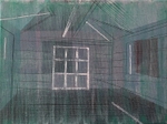 Interior 6, Acrylic on Canvas, 24cm x 18cm