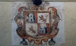 Hospital stairwell mural, Charles V coat of arms