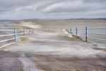 High tide on the Stone Jetty Morecambe.