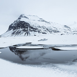 Mountain and pool reflection