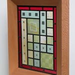 Framed cranberry panel