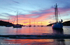 Dusky pink sunset across the Friendship Rose II