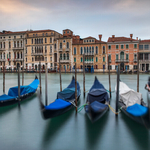 Swaying Gondolas, Fondamente Salute, Venice - Colour Version
