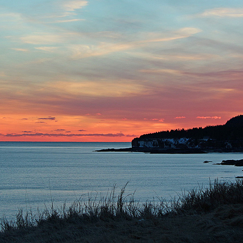 A Mother Nature specialty - another spectacular sunset takes place over the Bay of Fundy in near St. Martins, Saint J…
