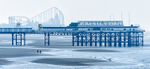 Central Pier and Rollercoaster from North Pier
