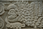 Casa Aguilas, main portal, right impost relief, closeup