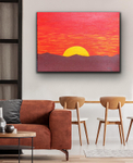 My first painting as seen hanging