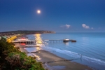 z4420 Rising Moon over Sandown Bay