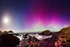 Moonlight Aurora at Giants Causeway