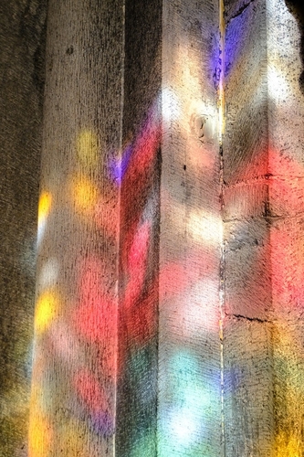 Stained Glass Reflection - Chur Cathedral