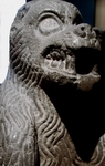 Puebla, Puebla, Museo de Antropología, Tepeaca rollo lion detail