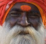 India Porbandar Holy Man detail