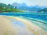 Snowdonia from Borth y Gest Beach