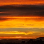 sunset over ramsbottom