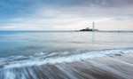 St Mary's Lighthouse from the beach (3)