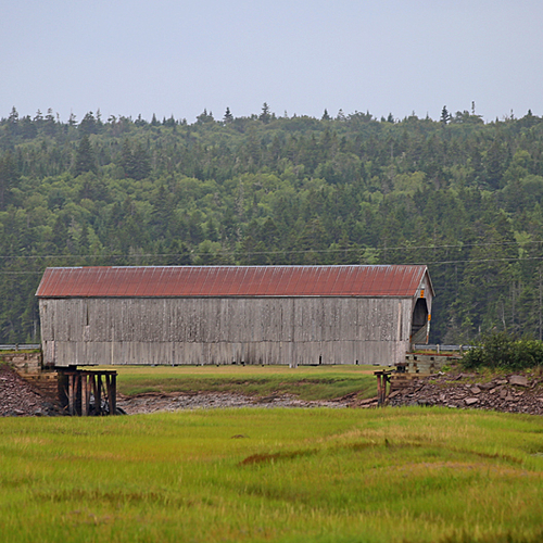 The Tynemouth Creek Covered Bridge in Saint John, County, New Brunswick, Canada.