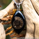 Sold jpai 180 Whitby Jet & Ammonite Inlay
