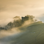Peveril Castle.  Peak District National park.