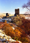 Dolwyddelan Castle in autumn snow