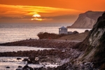 z4138 Golden Sunset over Steephill Cove