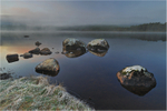 Boulders and mist