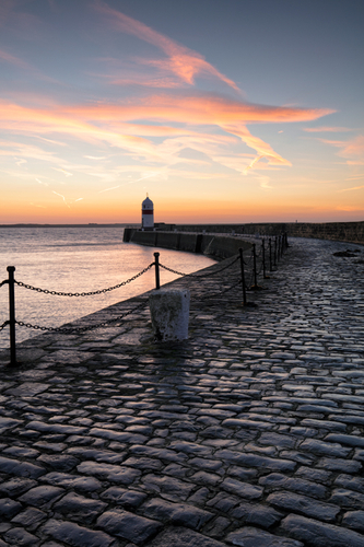 Early morning sky at Castletown Breakwater