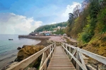 The Wooden Bridge approaching Babbacombe