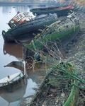 Old boat graveyard Bowling Harbour