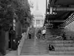 St Paul's Cathedral From Under The Millennium Bridge (b&w)