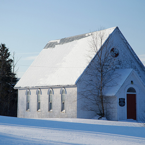 The Newtown United Church located near Sussex in Newtown, Kings County, New Brunswick, Canada.