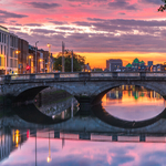 O'Donovan Rossa Bridge and the River Liffey, Dublin