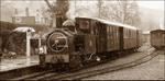 WLLR Earl arrives at Llanfair in a storm with the 1405 service from We
