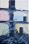 Restless Structures 1, Acrylic on Board, 20cm x 30cm