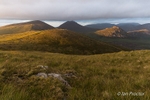 Warm light at sunset in Central Mournes