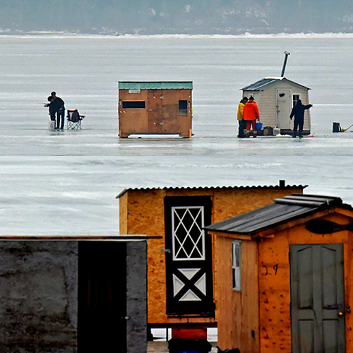 Renforth Ice Shacks Rothesay New Brunswick Canada