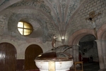 Sacristy, baptismal font