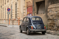 Original Blue - Fiat 500, Palermo, Sicily, Italy