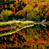 New Brunswick's Hammond River Reflecting Peak Autumn Hues