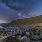 Milky Way Over Glenealo Bridge, Wicklow Mountains