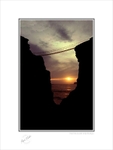 1000-020C Sunset at Carrick-a-rede Rope Bridge