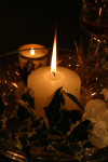 3. Candle and Glass Bowl