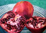 Pomegranates On Plate