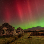 Aurora Over Glendasan Ruin, Wicklow Mountains