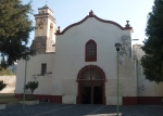 San Felipe, capilla abierta façade & church bell-tower