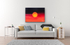 Sunset over Australian bushfires as seen hanging