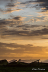 Sunset Over the Solar Panels