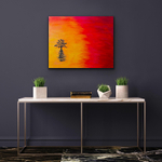 Lone tree as seen hanging