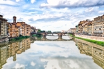 View (2) from Ponte Vecchio Bridge - Florence - Italy