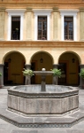 Patio & fountain