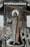 Sala de profundis mural, Resurrection detail, Christ Triumphant